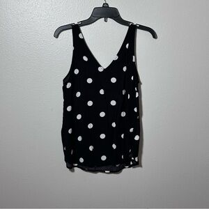 Old navy Women black Polka Dot top size small